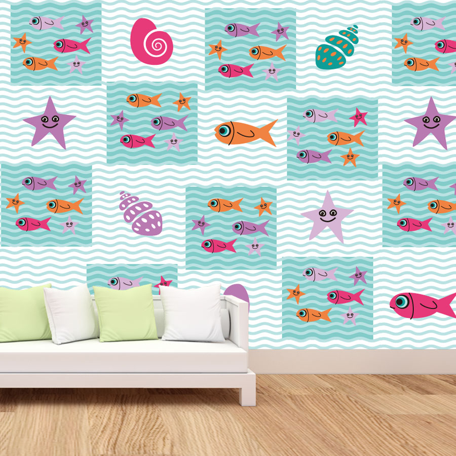 Baby Nursery Peel And Stick Wallpaper - Dessin animé peler et coller Photo