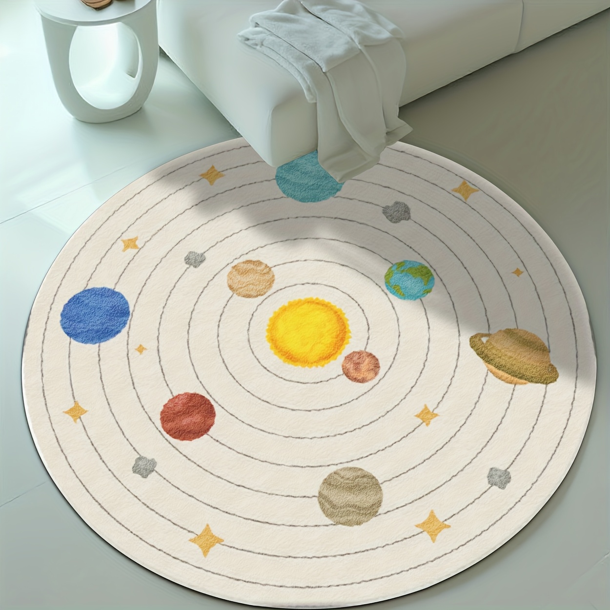 Baby Nursery Mat - Tapis de chambre d'enfant avec planètes