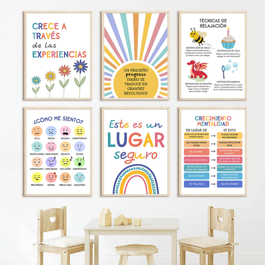 Baby Nursery In Spanish - Affiche murale sur toile avec devise