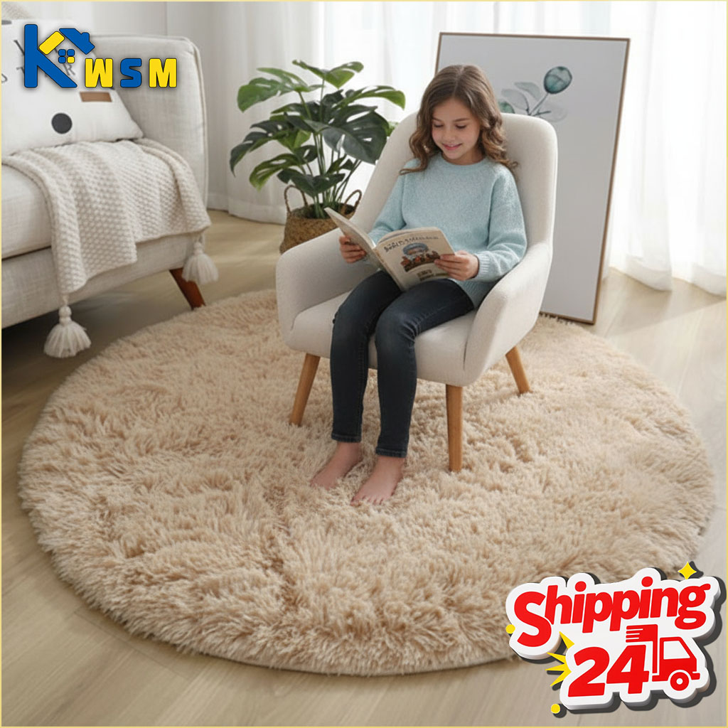 Baby Nursery Mat - Tapis rond en peluche Super doux