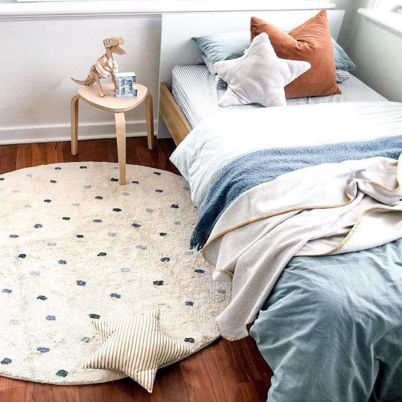 Baby Nursery Mat - Tapis moelleux à pois pour enfants,
