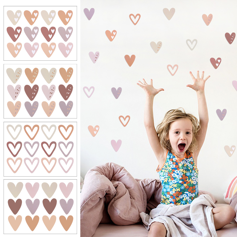 Baby Nursery Murals - Autocollant mural Lovely Hearts Ins pour