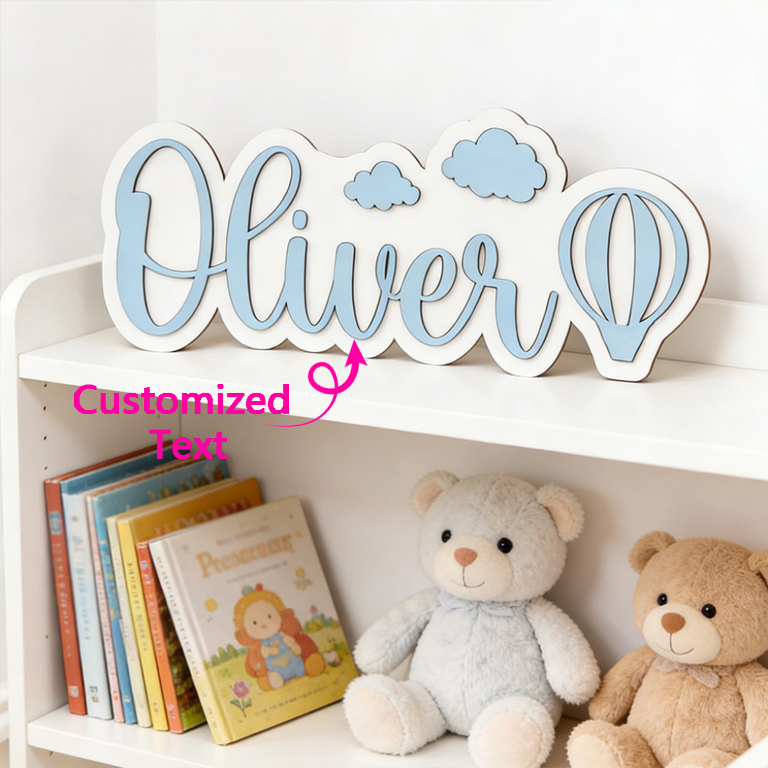 Baby Nursery Toy - Panneau de chambre personnalisé avec nom,