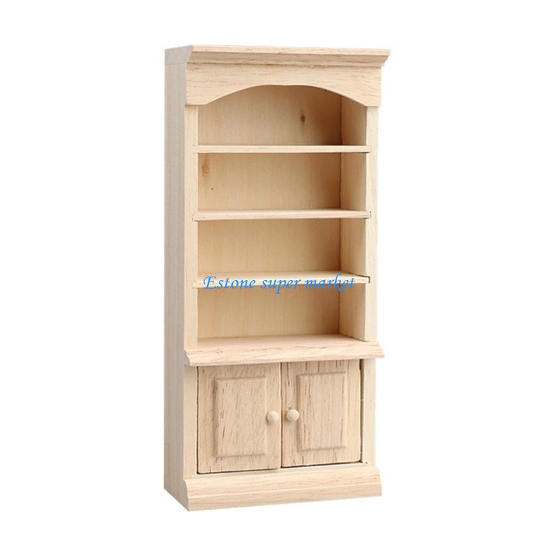 Baby Nursery Bookcase - Vitrine Miniature en bois naturel 090B,