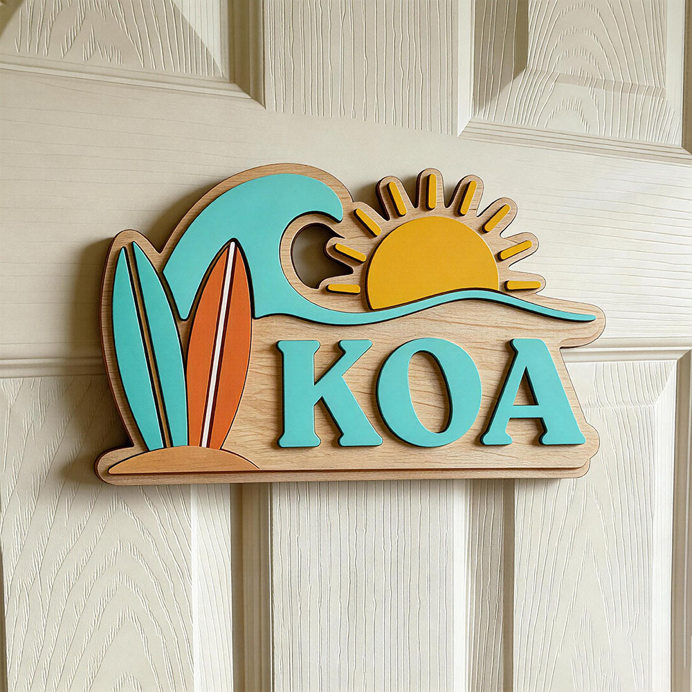 Baby Nursery Toy - Plaque de porte personnalisée en bois