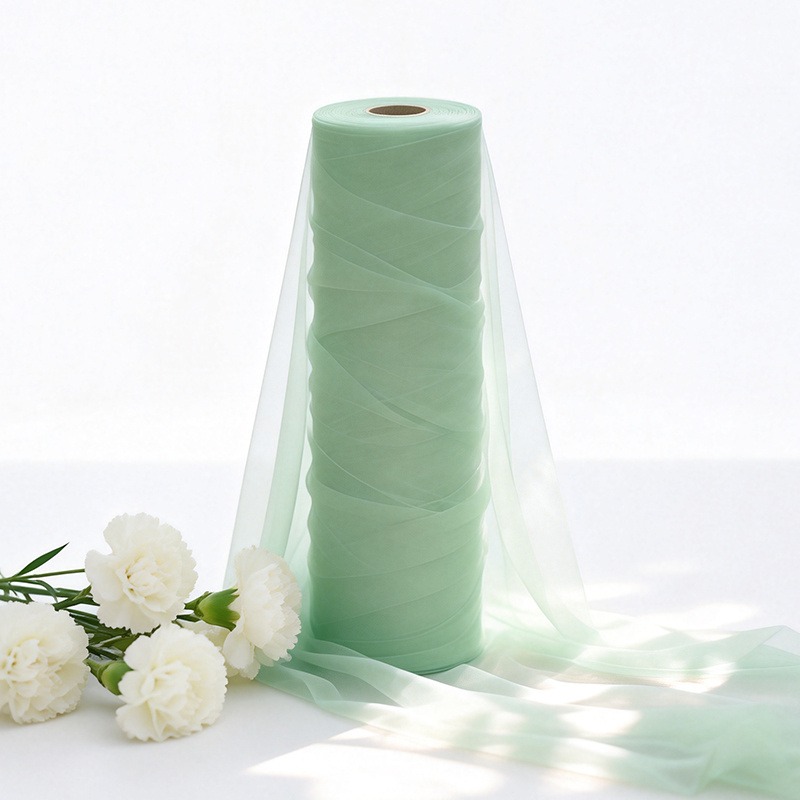Voile de tulle vert clair tran - Baby Nursery Green avis et prix