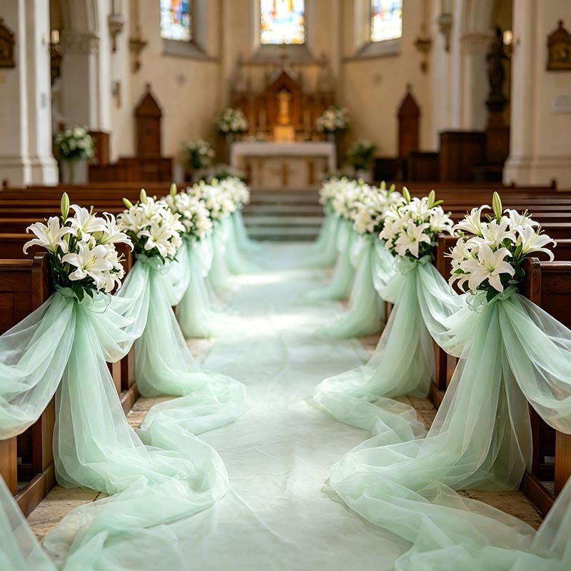 Voile de tulle vert clair tran - Baby Nursery Green avis et prix