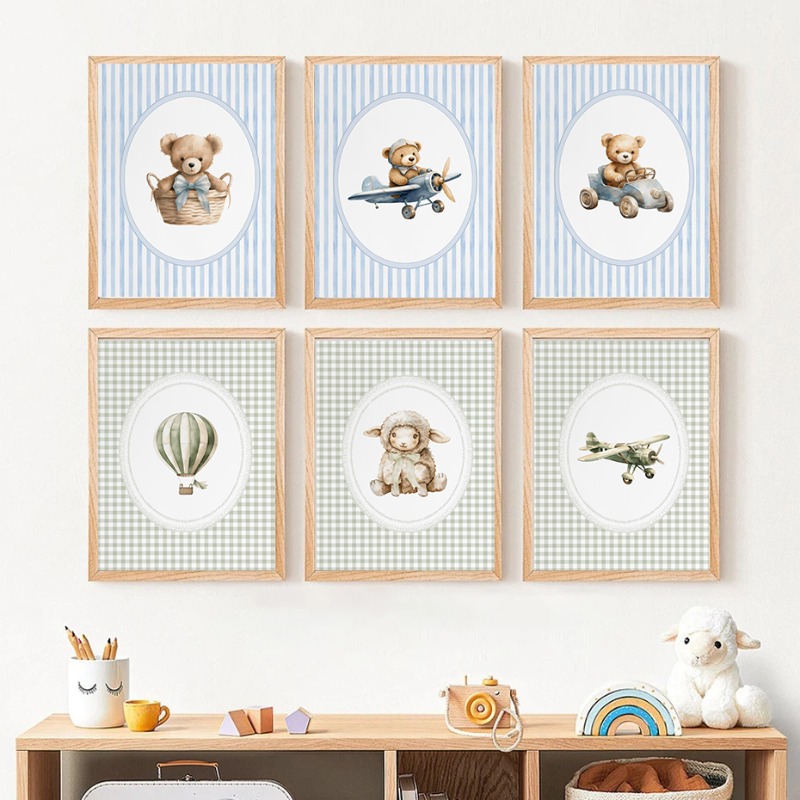 Affiche murale vintage en toil - Baby Nursery Green avis et prix