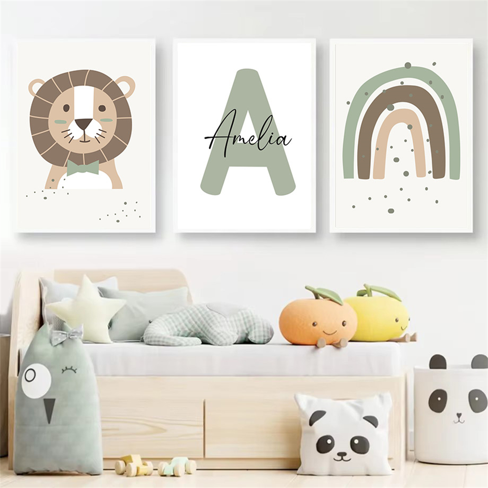 Impression sur toile Lion, aff - Baby Nursery Green avis et prix