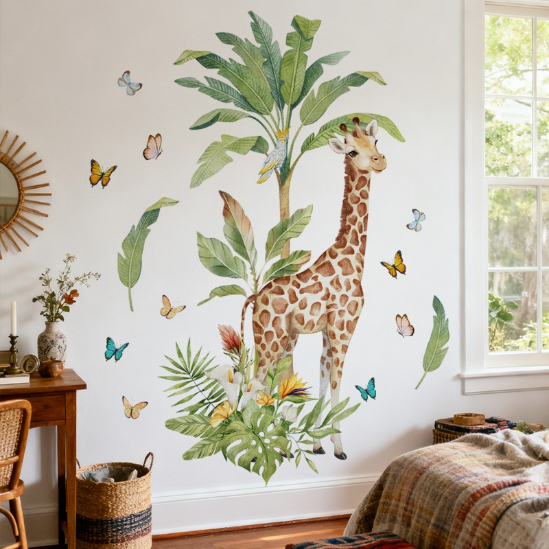 Grande forêt Animal girafe aut - Baby Nursery Murals avis et prix