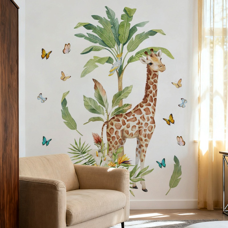 Grande forêt Animal girafe aut - Baby Nursery Murals avis et prix