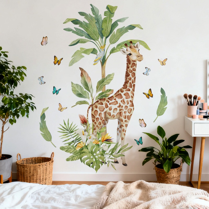 Grande forêt Animal girafe aut - Baby Nursery Murals avis et prix