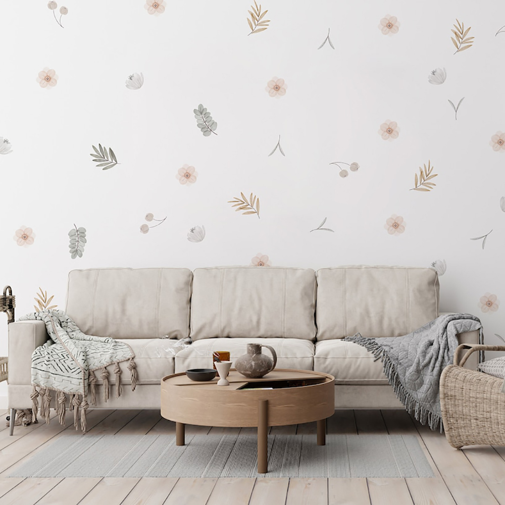 Boho feuilles botaniques brico - Baby Nursery Murals avis et prix