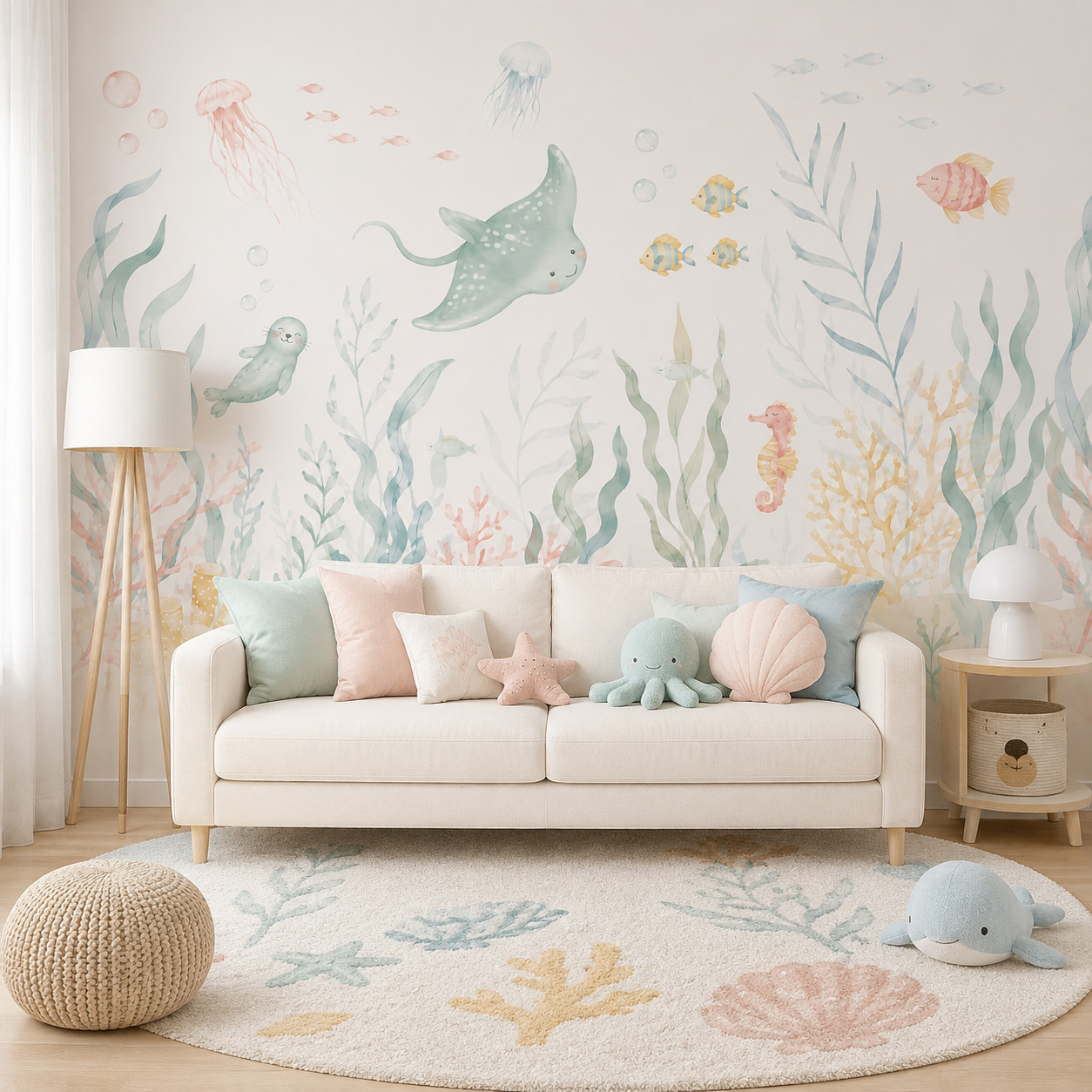 Papier peint autocollant anima - Baby Nursery Peel And Stick Wallpaper avis et prix