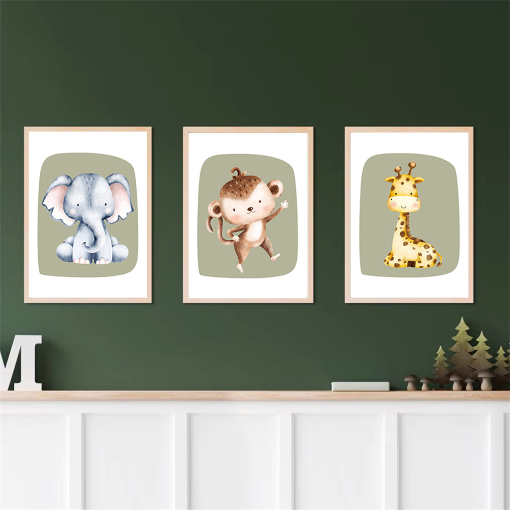 Affiche de dessin animé vert s - Baby Nursery Green avis et prix