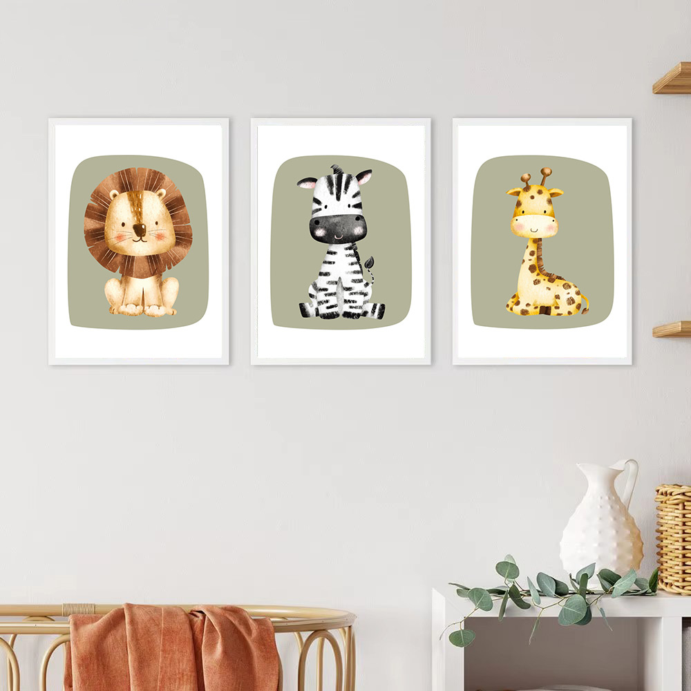 Affiche de dessin animé vert s - Baby Nursery Green avis et prix