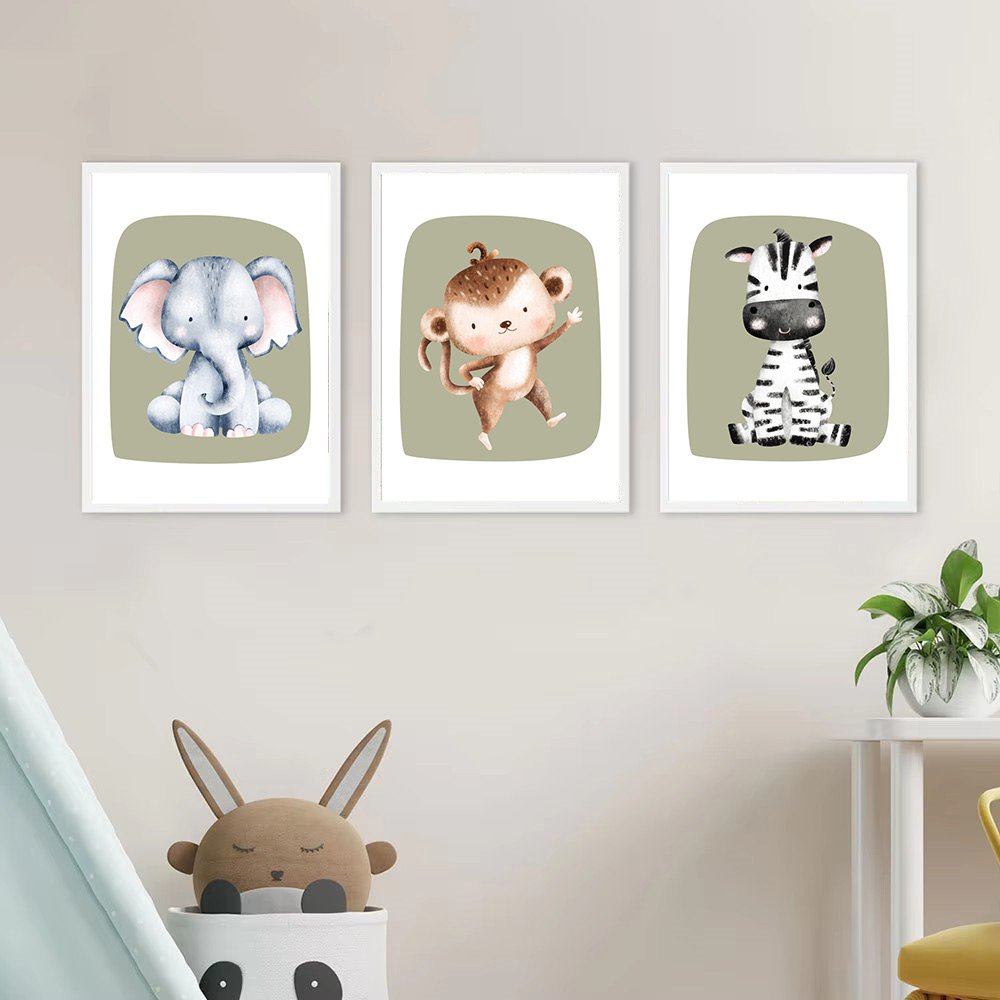 Affiche de dessin animé vert s - Baby Nursery Green avis et prix