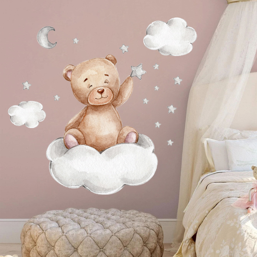 Autocollants muraux ours, lune - Baby Nursery Murals avis et prix
